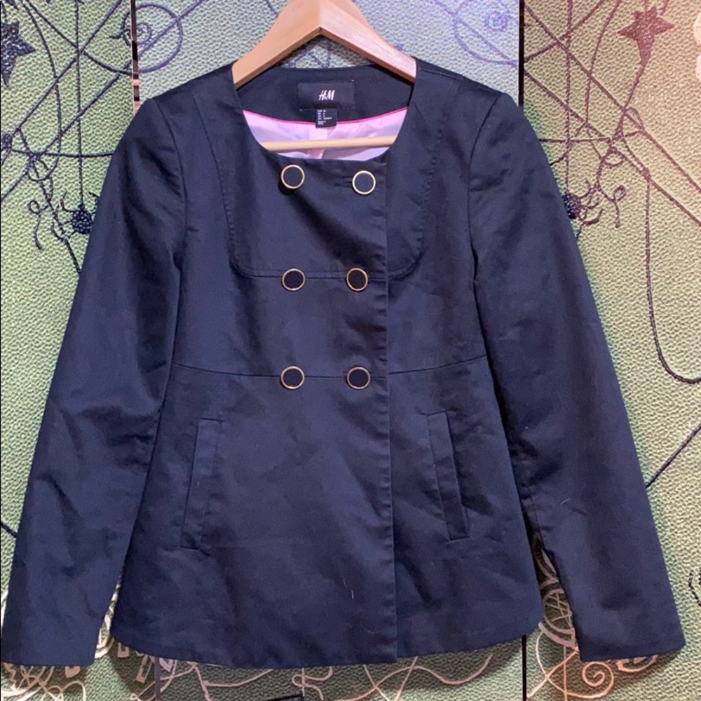 Black jacket with pink lining